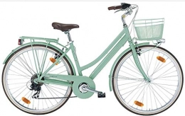 MBM Comfort Bike MBM Boulevard 28 Inch 43 cm Woman 18SP Rim Brakes Green