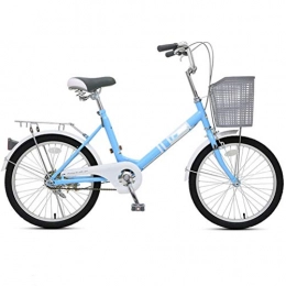 MC.PIG Bike MC.PIG 20 Inch Comfort Bikes Urban Commuter Bike-Women'S Bicycle, Aluminum City Bike, Dutch Style Retro Bike with Basket Suitable for Male and Female Students (Color : Blue)
