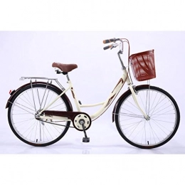 MC.PIG Bike MC.PIG 24 Inch Comfort Bikes City Leisure Bicycle Adults-Retro City Riding Adult Bicycle Lightweight Commuter Bike for Male and Female Students