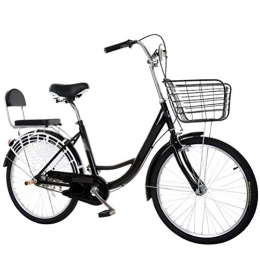 MC.PIG Bike MC.PIG Lady Classic Bike With Basket -24 Inch Lightweight Adult City Bicycle Aluminum City Bike, Dutch Style Retro Bike With Basket Suitable for Male and Female Students