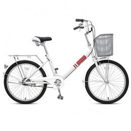 MC.PIG Bike MC.PIG Women City Bicycle-20 Inch Comfort Bikes Adult Bicycle Portable Student Male Bicycle Bicycle Cruiser Bike for City Riding and Commuting (Color : White)