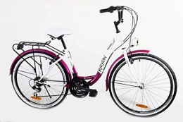 Miami Bike Miami Unisex's Ladies City Dutch Bike Bicycles, White Pink, 26