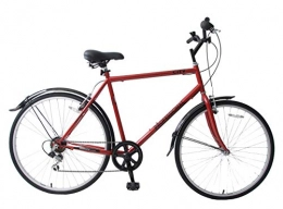 Professional Bikes Comfort Bike Professional City 700c Wheel Mens Hybrid Trekking Bike 6 Speed Red 18" Frame