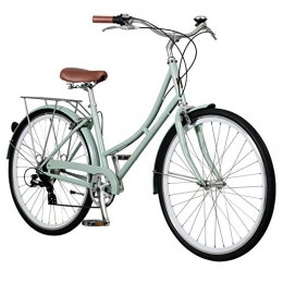 Pure Cycles  Pure Cycles Unisex's Classic Step-Through City Bicycle, Crosby Sea Foam Green / White, 8-Speed-45cm / Medium