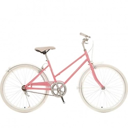 QIU Bike QIU Ladies 24" Wheel 7 Speed 16"£ Frame Traditional Bike Bicycle White (Color : Pink, Size : 24")