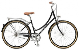 Retrospec Comfort Bike Retrospec Bicycles Step-Thru Frame Venus-7 Seven-Speed Urban Commuter City Bicycle, Black, 38cm-Small / Medium