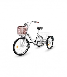 Riscko Bike Riscko Tricycle for Adults with Two baskets (White)