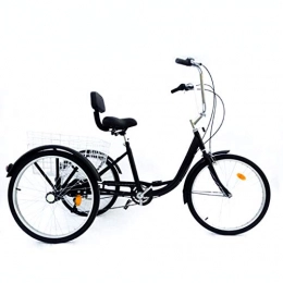 SHIOUCY Bike SHIOUCY 24 in Wheels Adult Trike, Adults Tricycle, High Tensile Steel Frame and Tig Welded, Grandmother & Grandfather Gift UK Stock