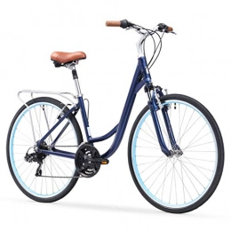 sixthreezero Comfort Bike sixthreezero Body Ease Women's 21-Speed Comfort Bike, 26" Wheels / 17" Frame, Navy Blue, 17" / One Size
