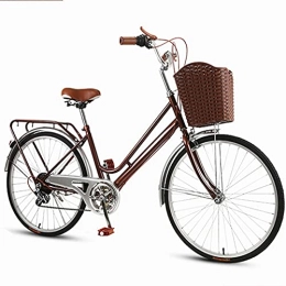 Swing around 31-Inch, 34-Inch Adult Bicycle with Pneumatic Tires for Men And Women, Women's Bicycles, Students Commuting Shared Bicycles,Brown,34in