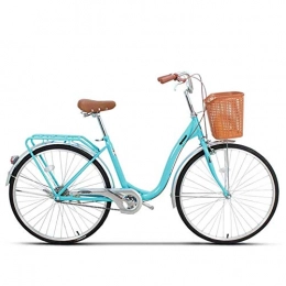 Ti-Fa Comfort Bike Ti-Fa Beach Cruiser Bike Aluminum City Bike, Dutch Style Retro Bike With Basket Suitable For Male And Female Students, 20 inch