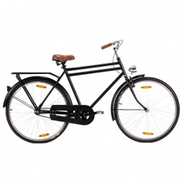 vidaXL 28" Holland Dutch Bike Outdoor Recreation Sporting Cycling Cruiser City Bicycle Steel Frame Rear Brake Single-speed Men Bike Male