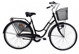 Vindhem Mistral Dutch Style Classic 700c Wheel Heritage Traditional Ladies 19" Frame 3 Speed Nexus Hub Bike & Basket Black