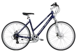 Vitesse Bike Vitesse Beam 700C Women's Hybrid Electric Bike, 8 Speed Gear E-Bike, Well Balanced & Reliable Electric Bikes For Adults, Smooth Riding Electric Bicycle With Gel Saddle & Info Screen - VIT0007 Blue