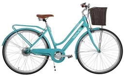 Vitesse  Vitesse Wave 700C Ladies Electric Bike, 8 Speed Gear System E-Bike, Well Balanced & Reliable Electric Bikes For Adults, Fun & Smooth Riding Electric Bicycle With Mudguards, Simple To Ride - Turquoise