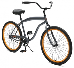 Critical Cycles Cruiser Bike Critical Cycles Men's 2357 Bike, Graphite / Orange, 1-Speed / 26-Inch