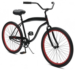 Critical Cycles Cruiser Bike Critical Cycles Men's 2362 Bike, Black / Red, 1-Speed / 26-Inch