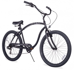Firmstrong Bike Firmstrong Chief Man Seven Speed Beach Cruiser Bicycle, 26-Inch, Black