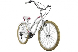 KS Cycling Cruiser Bike KS Cycling Unisex – Adult's Beachcruiser 26 Inch Splash White RH 44 cm, 26 Zoll