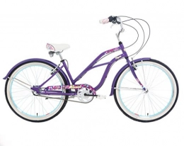 Mizani Cruiser Bike Mizani Women's Flyer 3 Beach Cruiser Bike-Metallic Purple, 17-Inch
