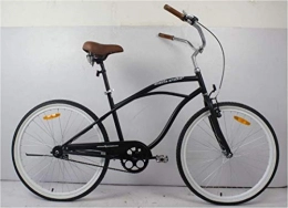 movable Bike movable Beach Men' Cruiser Bike Coral, 26" inch steel frame, 1 speed single-speed bike with coaster brakes and kickstand wide tires, cushiony wide saddle, and soft grips