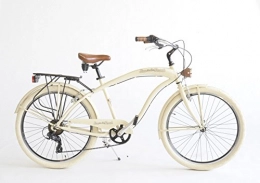 Via Veneto Bike Via Veneto Mens Cruiser Bicycle Made in Italy, Men's, beige