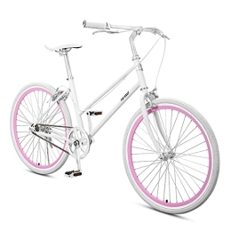 ZXQZ Cruiser Bike ZXQZ Cruiser Bikes, 24 Inch Beach Bike for Women, Classic Retro Bicycler, Comfortable Commuter Bicycle for Leisure Picnics Outing (Color : White)