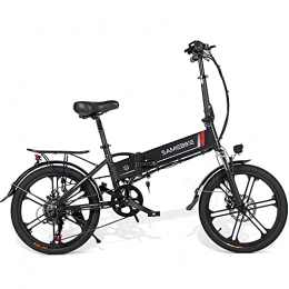 Samebike Electric Bike 【UK Next Working Day Delivery】SAMEBIKE 20LVXD30-II power Motor 25km / h 10AH 20 Inch Folding Electric Bike SHIMANO 7 Speed (black)