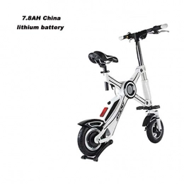 suyanouz Electric Bike 10-Inch Folding Electric Bicycle Aluminum Alloy Chainless Electric Bike Light And Fast Folding Ebike With Child Seat, 7.8Ah Single Seat, A