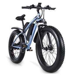 Electric oven Bike 1000W Electric Bike for Adults 26" Fat Tire Mountain Beach Snow Bicycles Aluminum Electric Scooter with Detachable Lithium Battery 48V 17AH Up to 24.8 MPH 21 Speed Gear E-Bike (Color : Blue)