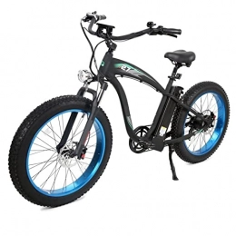 Electric oven Bike 1000w Electric Bike for Adults Electric Bicycle 26 Inch Fat Tire E-Bike with 48v 13ah Lithium Battery 7 Speed Electric Bike (Color : Blue)