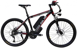 CCLLA Bike 1000W Electric Mountain Bike for Adults, 27 Speed Gear E-Bike with 48V 15AH Lithium Battery - Professional Offroad Commute Bicycle for Men and Women (Color : Red) (Color : Black)