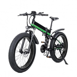 AWJ Electric Bike 1000W Foldable Electric Bike for Adults 24MPH, 26 Inch Mountain Fat Tire Electric Bicycle 48V 12.8Ah 21 Speed Folding E-Bike