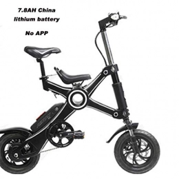 suyanouz Bike 12-Inch Folding Electric Bicycle Aluminum Alloy Lithium Battery Bicycle Mini Adult Electric Bike Parent-Child Ebike, 7.8Ah Two Seat, A