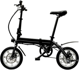 YUANLE Electric Bike 14" Folding Electric Bike for Adults - Easy to Fold, Carry and Store - Black