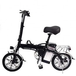 14" Folding Electric Bike with 48V 12AH Lithium Battery 350w High-speed Motor for Adults -Black