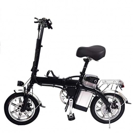 kioski Electric Bike 14 Inch Folding Electric Bicycle, Lithium Battery Electric Bike with LED Light For Men, Women& Kids Max Speed 40-50KM / H Mileage 50-60KM 350W 48V