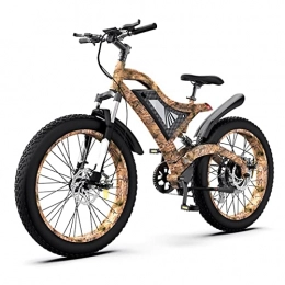 LWL Electric Bike 1500w Electric Bike for Adults 300 Lbs 31 Mph Mountain Electric Bicycle 48v 15ah Removable Lithium Battery 26 * 4.0 Inch Fat Tire Beach Ebike (Color : 1500W)
