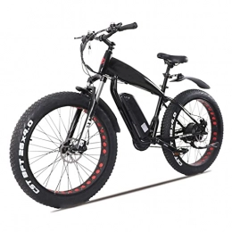 LIU Electric Bike 1500W High Speed Motor Electric Bike for Adults 43 Mph 26 Inch Fat Tire Electric Mountain Bicycle 48V Lithium Battery Electric Bike (Color : Black 48v 1500w, Number of speeds : 27)