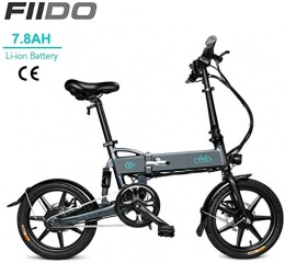 NOLOGO Bike 16 inch folding electric bike foldable electric bike for adults with built-in 7.8 Ah battery electric bike with shock absorber for outdoor sport cycling training and commuting-black