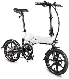 Y & Z Bike 16 Inches Foldable Electric Bicycles, Electric Bicycles For Adults, 36V 7.8AH Built-in Lithium Battery, 250W Brushless Motor And Mechanical Brake Discs Bis Adult Bike QU526 (Color : White) LOLDF1