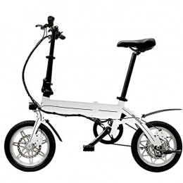 StAuoPK Electric Bike 1885 PRO Folding Electric Bike - Portable Easy to Store in Caravan, Motor Home, Boat. Short Charge Lithium-Ion Battery and Silent Motor eBike, White