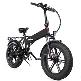 RECORDARME Bike 20 * 4.0inch Folding Powerful Electric Bicycle, 500w 48v12.5a Battery Mountain Bike Cycling Snow Bike, for Adult and Youth Entertainment