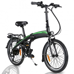 YANGAC Bike 20" Electric Mountain Bike E-Bike, 350W Motor, 48V 10.4Ah Removable Li-ION Battery, with Shimano 21 Speed Transmission Gears for Outdoor Travel [EU Warehouse], black