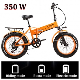 Logo Bike 20'' Electric Mountain Bike for Adult Fat Tire Bicycle with Large Capacity Lithium-Ion Battery (48V 350W) E-Bike 21 Speed Gear and Three Working Modes (Color : 350W, Size : 8Ah)