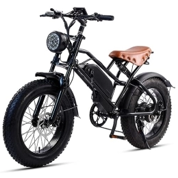 Generic Bike 20" Fat Tire Electric Bike for Adults, Mountain Bike with 48V 15AH Removable Li-Ion Battery, Powerful Motor Beach Snow E-bike, Shimano 7 Speed Transmission Gears