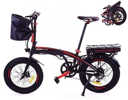 XQIDa durable Electric Bike 20"Folding Electric Bike / Electric City Bicycle for Adults / 7-Speed Drivetrain Rear Carry Rack Portable and easy to store / 48V 10.4Ah / Removable lithium-ion battery / Maximum mileage 60-70km (1 pack)