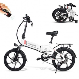Autoshoppingcenter Bike 20 Inch Folding Electric Bicycle with 350W 48V Motor 10.4AH Removable Lithium Battery Remote Control System Shimano 7 Speeds Support USB Charging for Mobile Phones for Women Men [EU STOCK