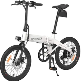 HIMO Bike 20 Inch Tire, HIMO Z20 Folding Electric Bike for Adult, Max 80km Range, Removable Large Capacity Battery, 250W DC Motor, Shimano 6-speed Transmission Smart Display Dual Disc Brake 250W 36V 10AH (White)