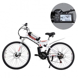 Bewinch Electric Bike 24 / 26 Inch Electric Mountain Bikes, 8Ah / 384W Removable Lithium Battery Electric Folding Bicycle with Kettle Three Riding Modes, Suitable for Men And Women, B, 26 inch